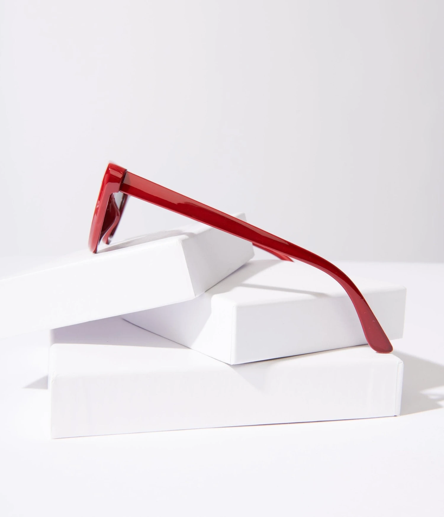 Lipstick Red & Black Tint Cat Eye Sunglasses 2 Lipstick Red & Black Tint Cat Eye Sunglasses - Image 2