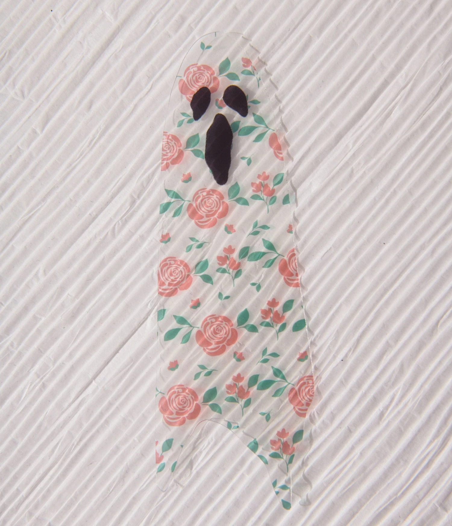 Little Black Bats Floral Ghoul Clear Bookmark 3 Little Black Bats Floral Ghoul Clear Bookmark - Image 3