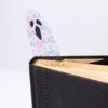 Little Black Bats Floral Ghoul Clear Bookmark