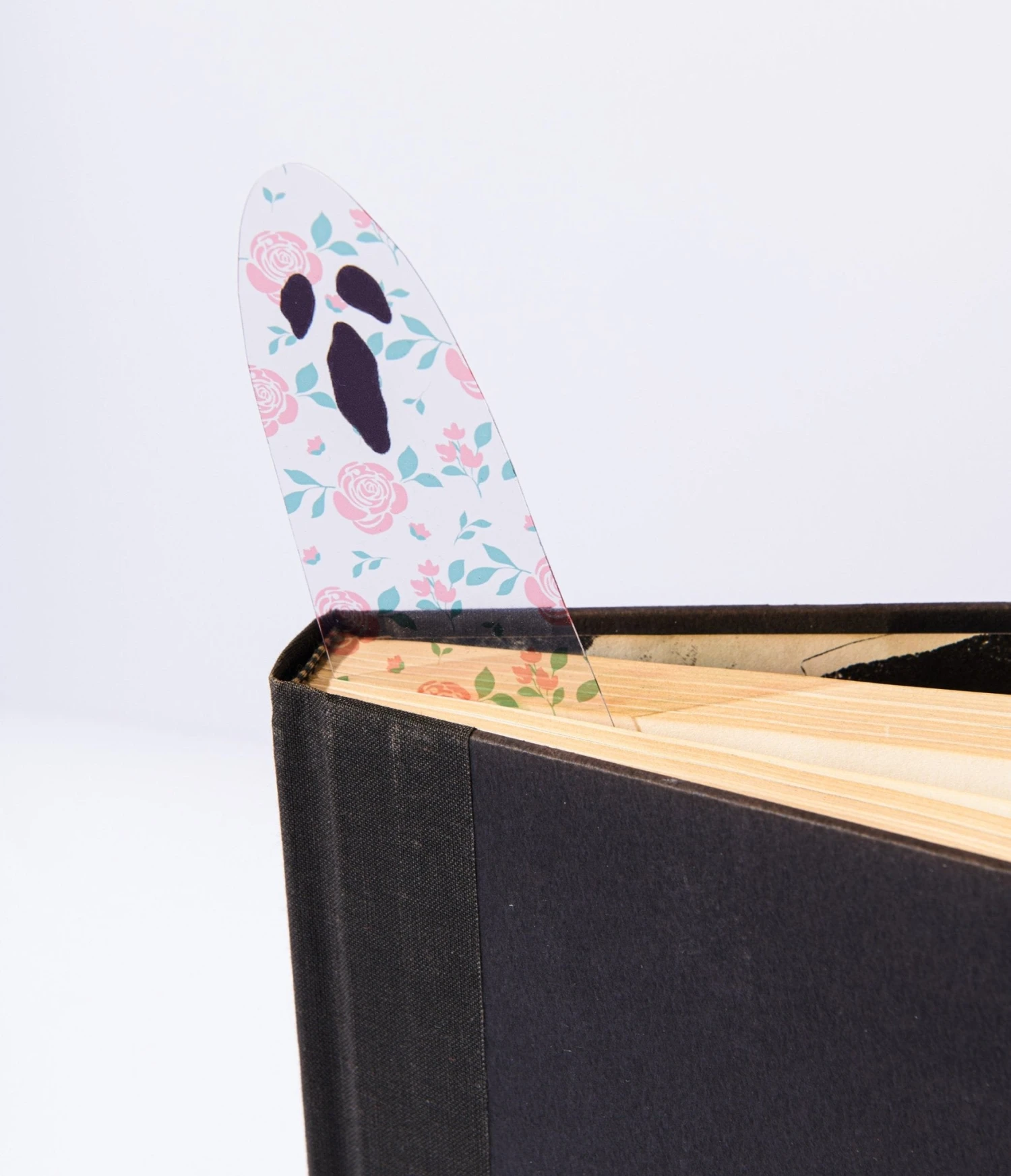 Little Black Bats Floral Ghoul Clear Bookmark 1 Little Black Bats Floral Ghoul Clear Bookmark