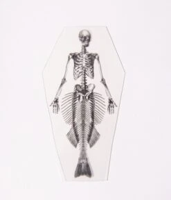 Little Black Bats Mermaid Siren Skeleton Clear Bookmark -New Dress Store little black bats mermaid siren skeleton clear bookmark 206280