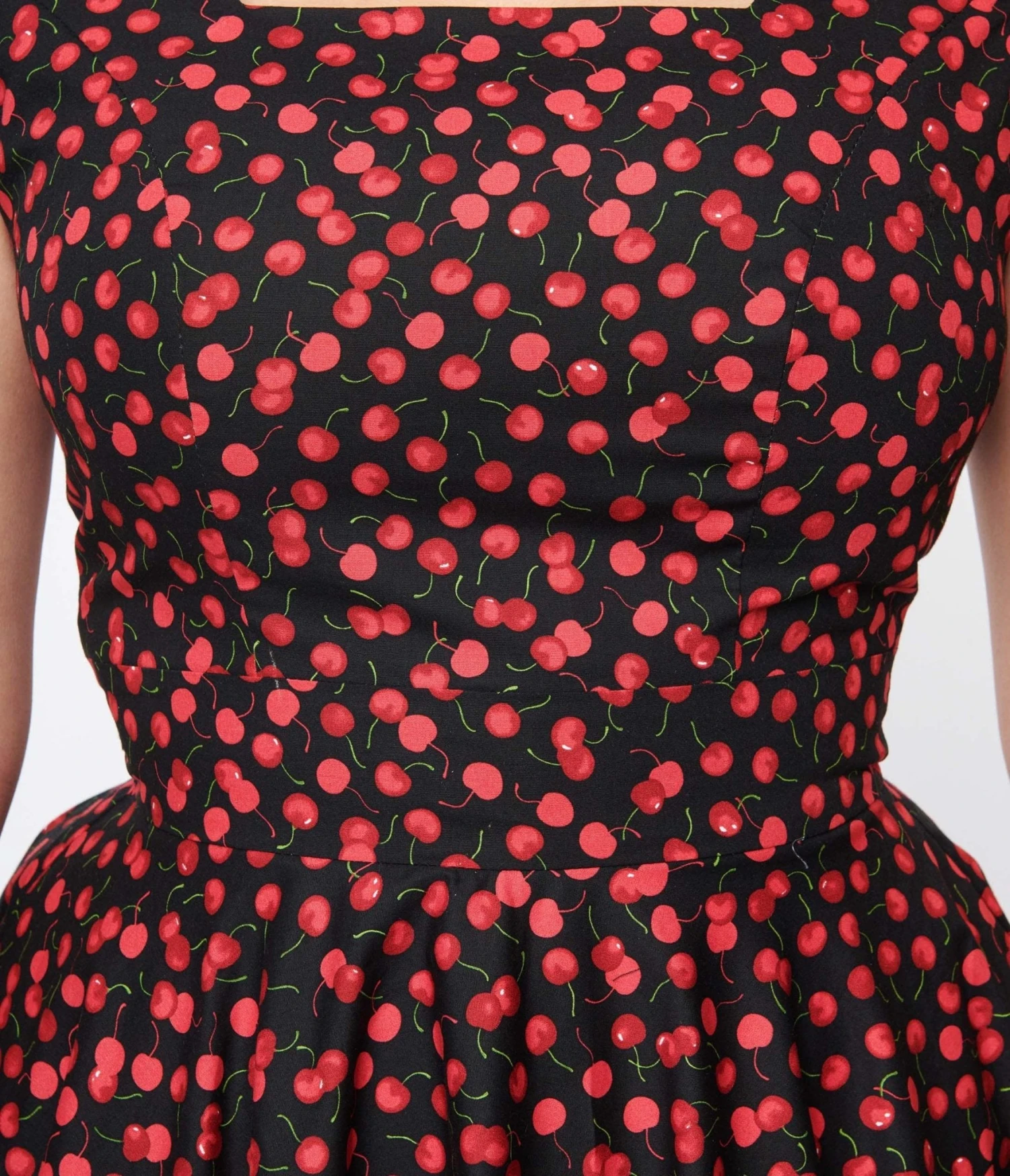 Magnolia Place Black & Cherry Anna Swing Dress 2 Magnolia Place Black & Cherry Anna Swing Dress - Image 2