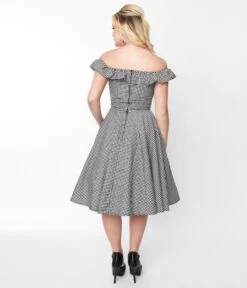 Magnolia Place Black Gingham Barbara Swing Dress -New Dress Store magnolia place black gingham barbara swing dress 139155