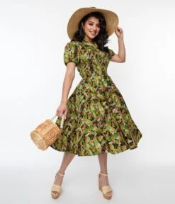 Magnolia Place Black Jungle Mona Swing Dress -New Dress Store magnolia place black jungle mona swing dress 721074