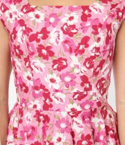 Magnolia Place Pink Floral Anna Swing Dress 8 Magnolia Place Pink Floral Anna Swing Dress -New Dress Store magnolia place pink floral anna swing dress 564041