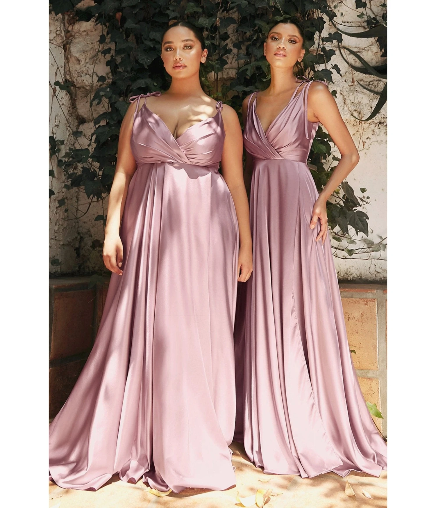 Cinderella Divine Mauve Flowy Satin A-Line Bridesmaid Gown 1 Cinderella Divine Mauve Flowy Satin A-Line Bridesmaid Gown