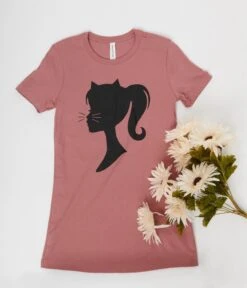 Mauve Pretty Kitty Unisex Graphic Tee