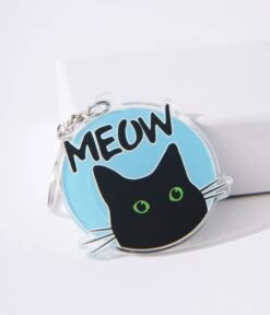 Meow Black Cat Keychain 5 Meow Black Cat Keychain -New Dress Store meow black cat keychain 331215
