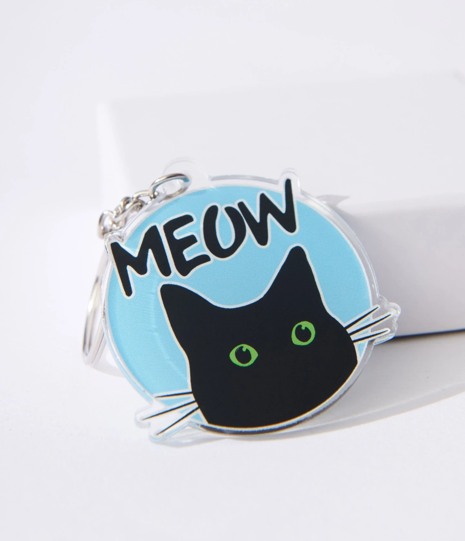 Meow Black Cat Keychain 3 Meow Black Cat Keychain - Image 3