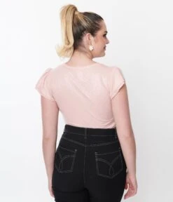 Metallic Blush Pink Reptile Textured Top 8 Metallic Blush Pink Reptile Textured Top -New Dress Store metallic blush pink reptile textured top 931269