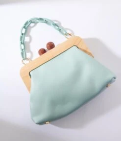 Mint Leatherette Handbag 8 Mint Leatherette Handbag -New Dress Store mint leatherette handbag 637432