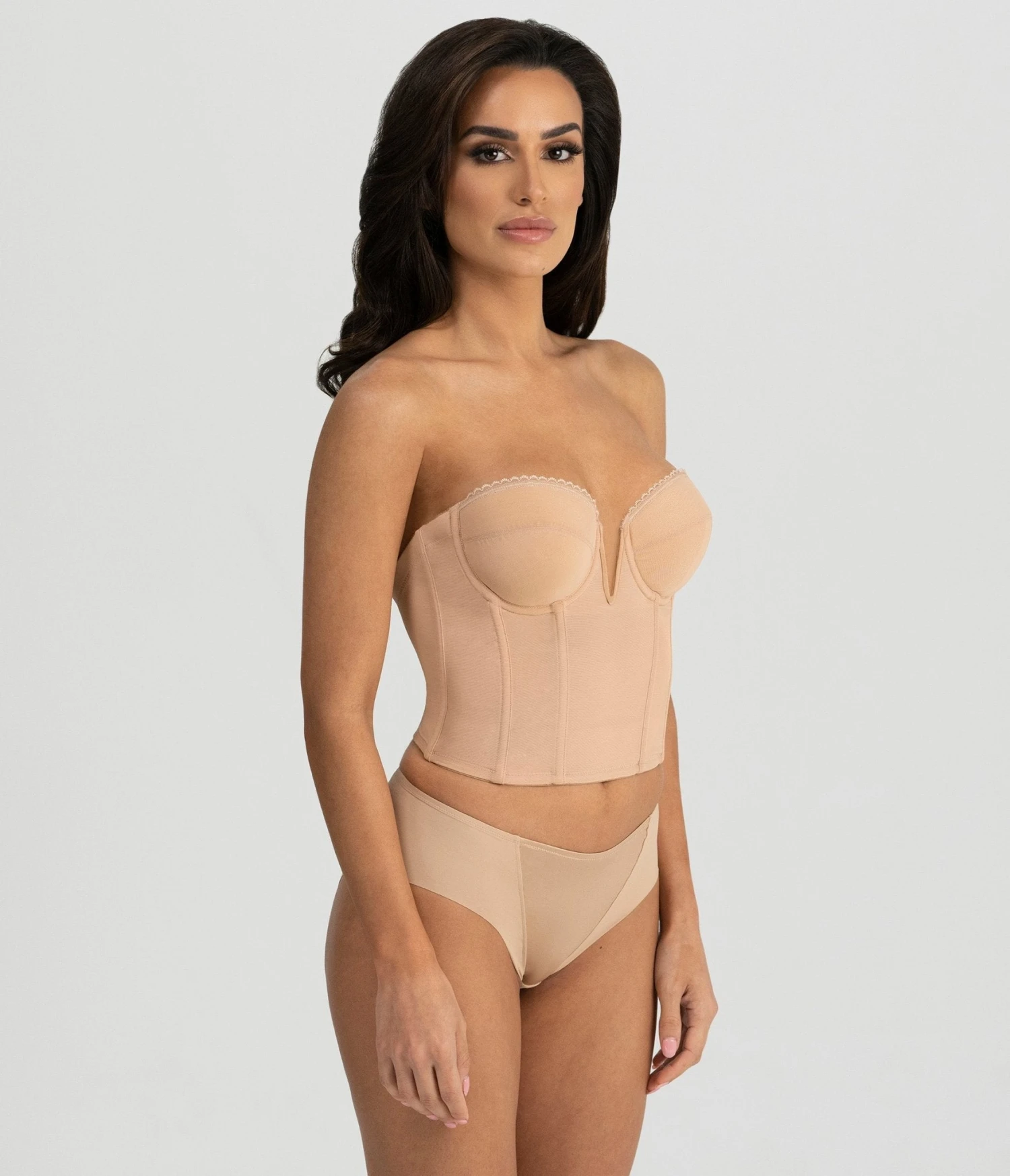 Mocha V-Wire Backless Strapless Valerie Bridal Bra 1 Mocha V-Wire Backless Strapless Valerie Bridal Bra