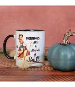 Mornings Are Bull Ceramic Mug