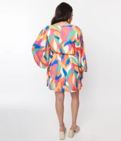 Multicolor Orchard Wrap Dress -New Dress Store multicolor orchard wrap dress 838839