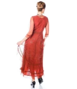 Nataya 1920s Style Paprika Flapper Dress -New Dress Store nataya 1920s style paprika flapper dress 606893