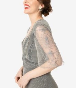 Nataya Vintage Style Alluring Slate Downton Abbey Edwardian Dress -New Dress Store nataya vintage style alluring slate downton abbey edwardian dress 138464