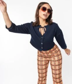 Navy Floral Button Cropped Petunia Cardigan 10 Navy Floral Button Cropped Petunia Cardigan -New Dress Store navy floral button cropped petunia cardigan 236409