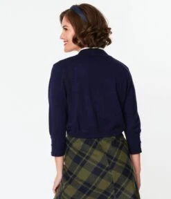 Navy Open Cropped Cardigan 5 Navy Open Cropped Cardigan -New Dress Store navy open cropped cardigan 555193