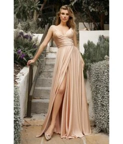 Cinderella Divine Nude Sweetheart Satin Enchanted Bridesmaid Dress
