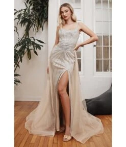 Cinderella Divine Old Hollywood Champagne Beaded Fitted Bridesmaid Gown -New Dress Store old hollywood champagne beaded fitted bridesmaid gown 919786