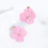 Pink Floral Light Stud Earrings