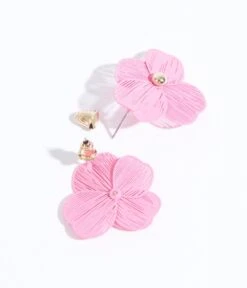 Pink Floral Light Stud Earrings -New Dress Store pink floral light stud earrings 830204