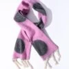 Pink & Grey Large Polka Dot Scarf
