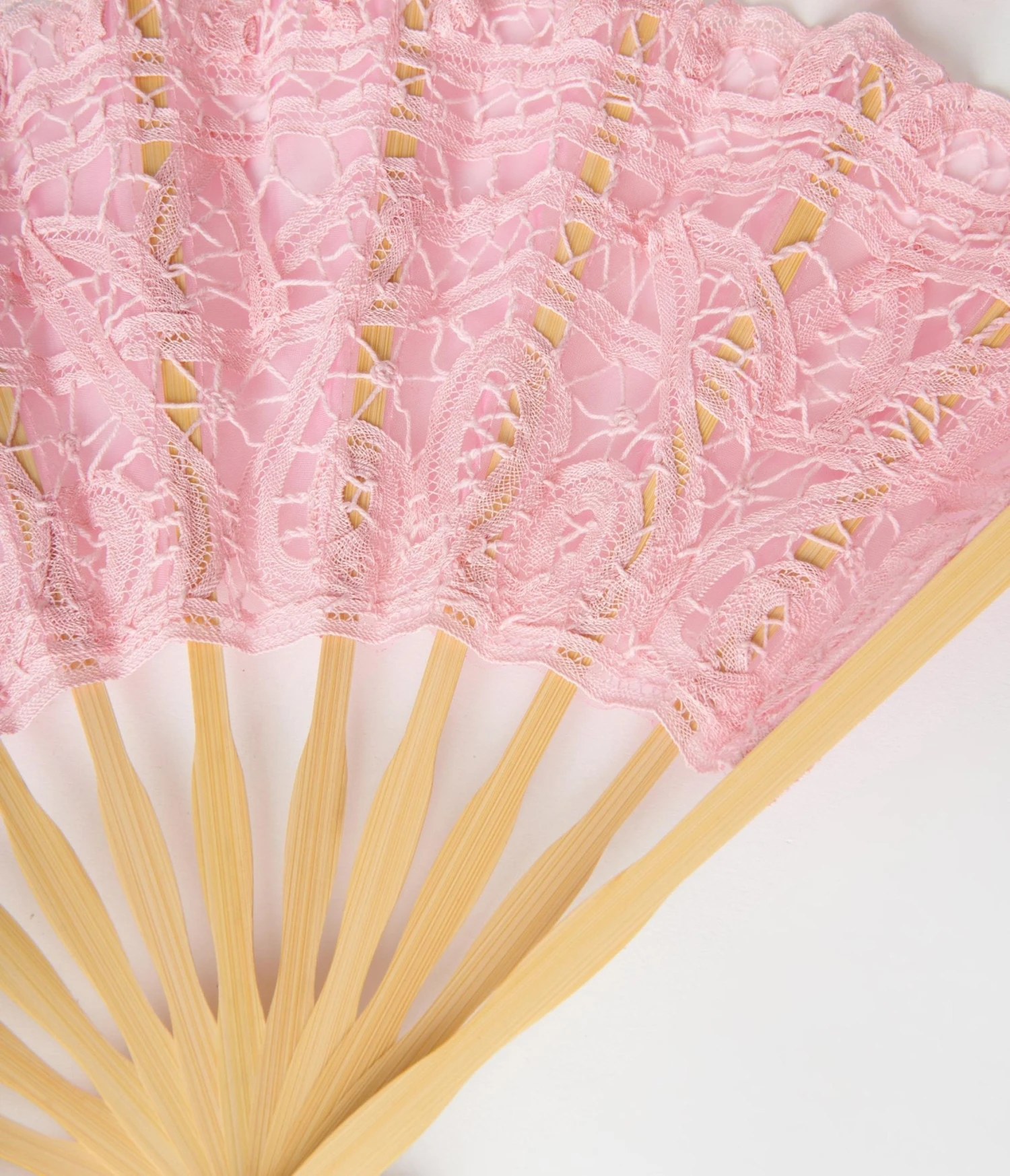 Pink Lace Hand Fan 2 Pink Lace Hand Fan - Image 2