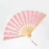 Pink Lace Hand Fan