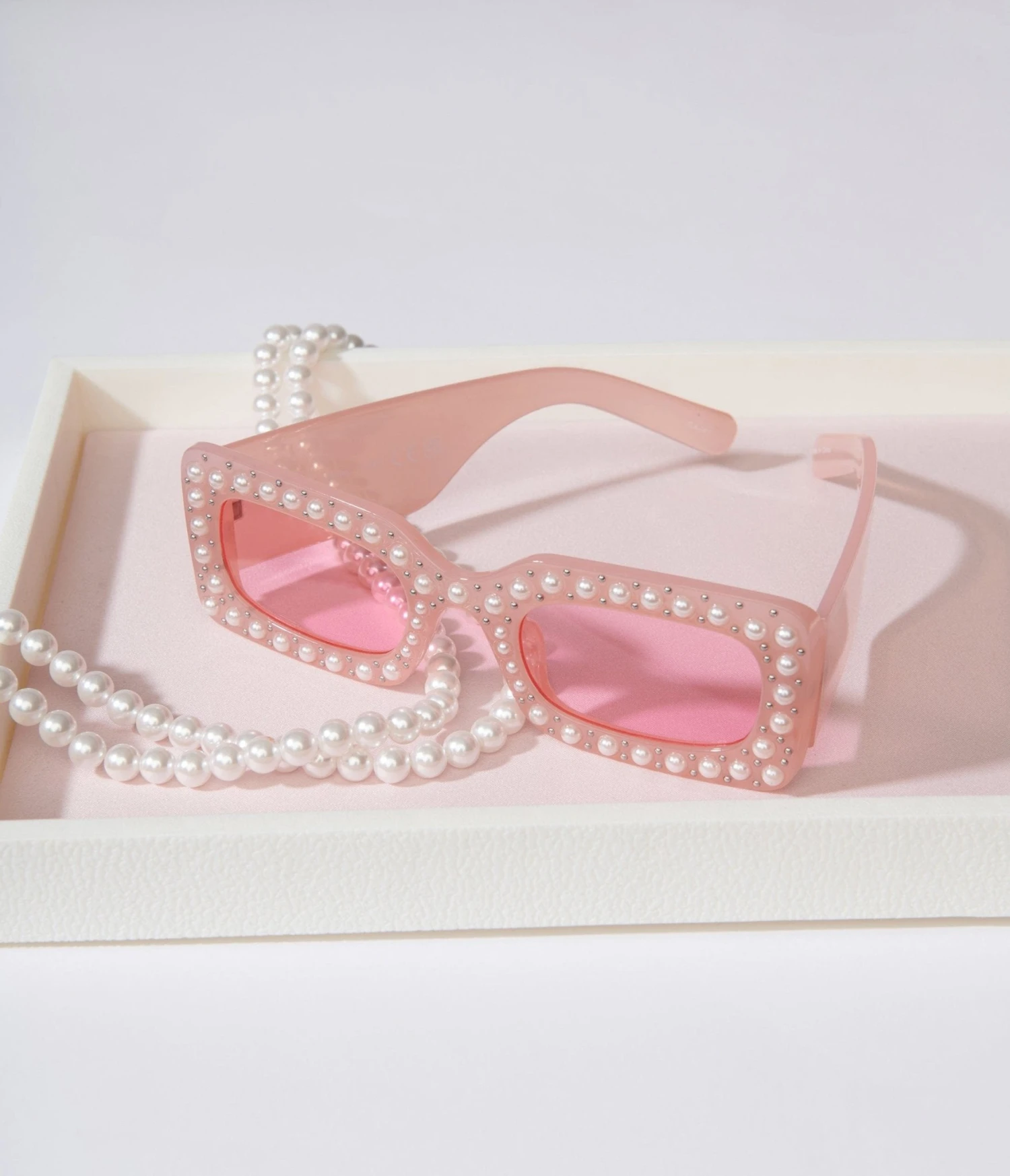 Pink Pearl Dot Sunglasses 1 Pink Pearl Dot Sunglasses