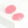 Pink Shell & Pearl Stud Earrings