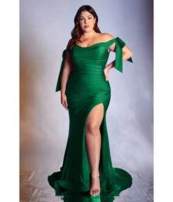 New Dress Store 29 New Dress Store -New Dress Store plus size emerald off the shoulder tie bridesmaid gown 399819
