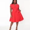 Plus Size Lady In Red Monroe Swing Dress