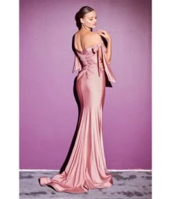 New Dress Store 27 New Dress Store -New Dress Store plus size mauve off the shoulder tie bridesmaid gown 538817