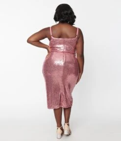 Plus Size Pink Sequin Malibu Wiggle Dress -New Dress Store plus size pink sequin malibu wiggle dress 195507