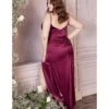 Cinderella Divine Plus Size Sangria Satin Illusion Neck Homecoming Gown