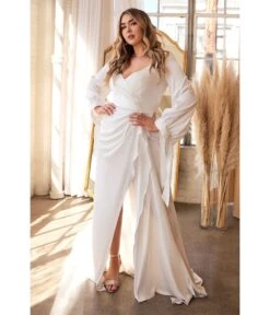 Cinderella Divine Plus Size White Portrait Satin Bridal Gown -New Dress Store plus size white portrait satin bridal gown 266242