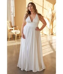 Cinderella Divine Plus Size White Satin A Line Bridal Gown 9 Cinderella Divine Plus Size White Satin A Line Bridal Gown -New Dress Store plus size white satin a line bridal gown 899329