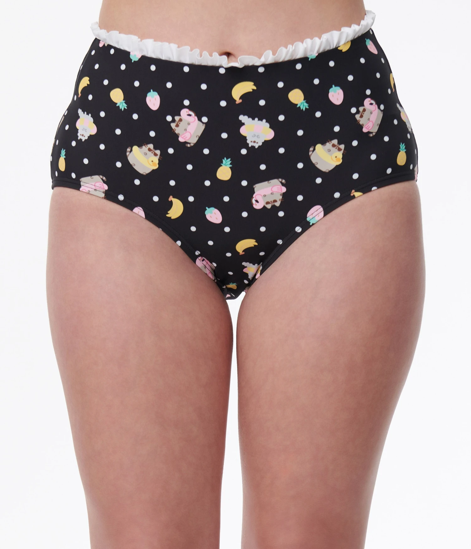Pusheen X Unique Vintage Pool Time Cape May Swim Bottoms 2 Pusheen X Unique Vintage Pool Time Cape May Swim Bottoms - Image 2
