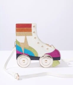 Rainbow Glitter Rollerblade Handbag