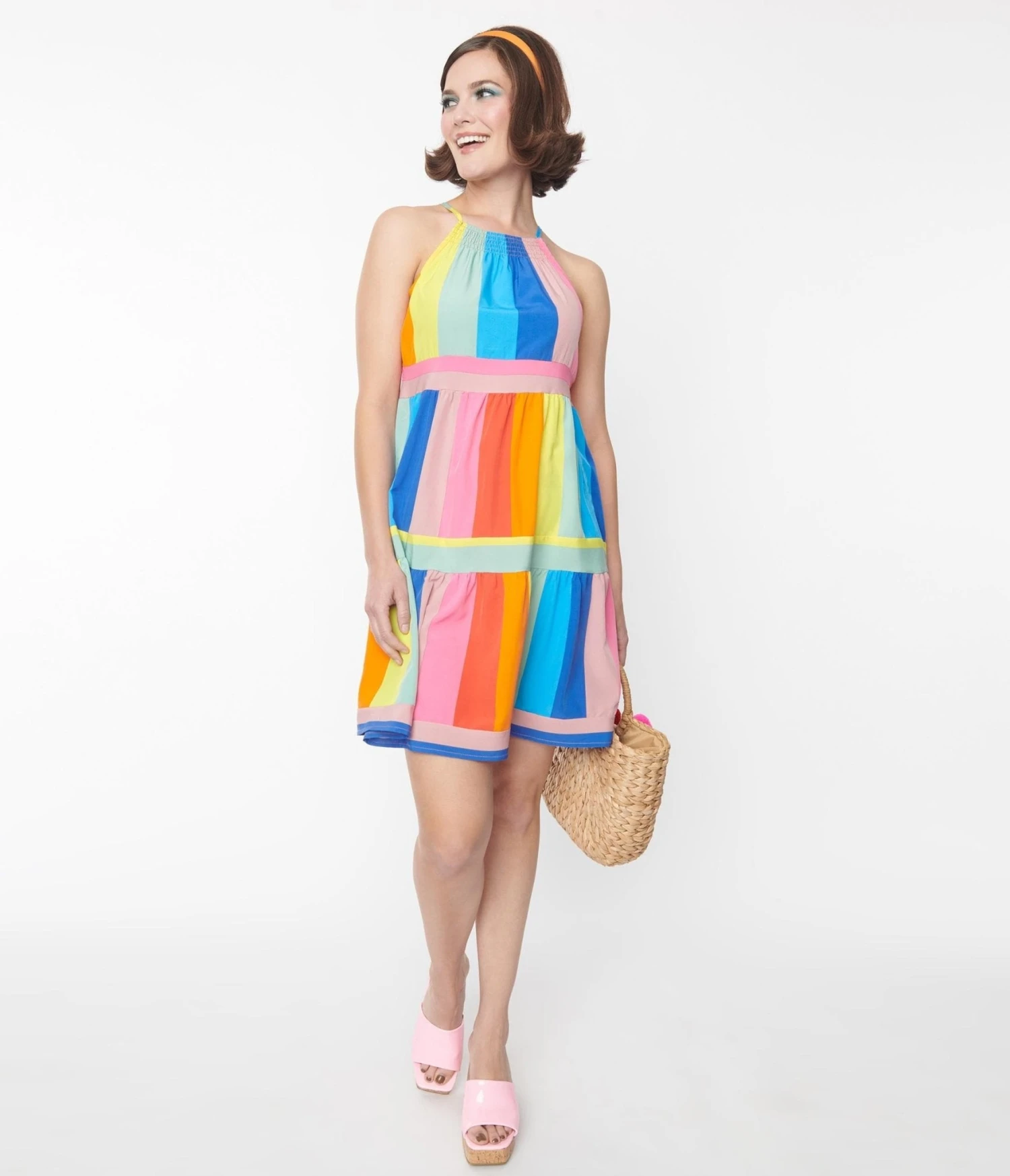 Rainbow Striped Shift Dress 1 Rainbow Striped Shift Dress