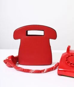 Red Call Me Retro Rotary Phone Handbag -New Dress Store red call me retro rotary phone handbag 332461