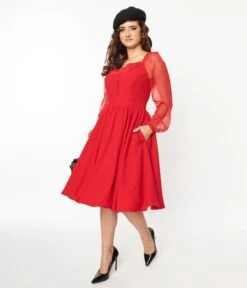 Red Chiffon Swing Dress -New Dress Store red chiffon swing dress 176713