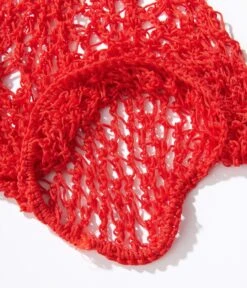Red Crochet Hair Snood -New Dress Store red crochet hair snood 210123