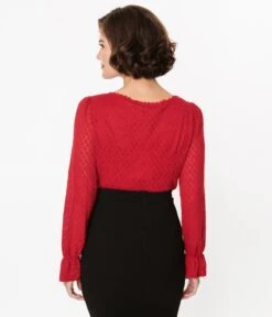 Red Perforated Diamond Knit Cardigan -New Dress Store red perforated diamond knit cardigan 865677