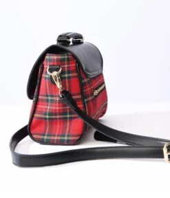 Red Plaid Scandi Fox Handbag -New Dress Store red plaid scandi fox handbag 451612