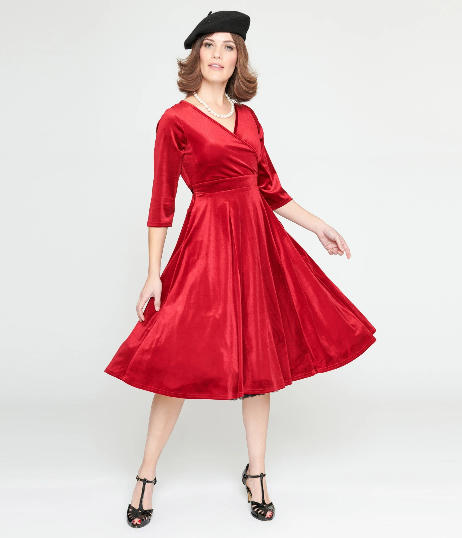 Red Velvet Lyra Fit & Flare Dress 1 Red Velvet Lyra Fit & Flare Dress