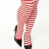 Red & White Striped Jada Tights