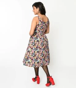 Retrolicious Black Gumball Machine Swing Dress -New Dress Store retrolicious black gumball machine swing dress 181785