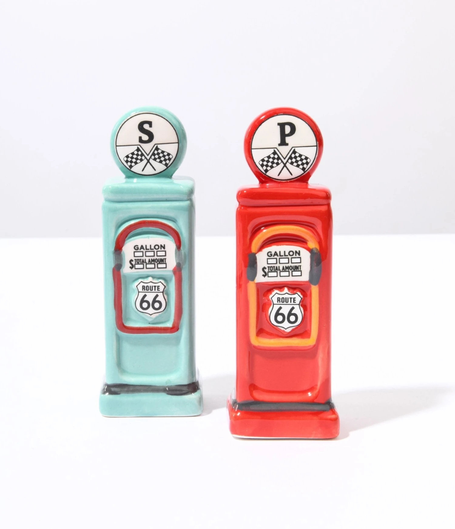 Road Trip Gas Pumps Salt & Pepper Set 1 Road Trip Gas Pumps Salt & Pepper Set